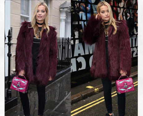 Laura Whitmore at London Fashion Week AW16