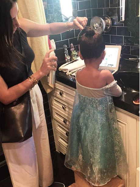 North West takes on her biggest role yet.. Elsa.