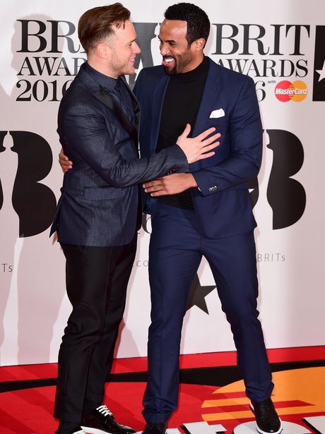 Olly Murs Craig David Red Carpet Arrivals Brit Awa