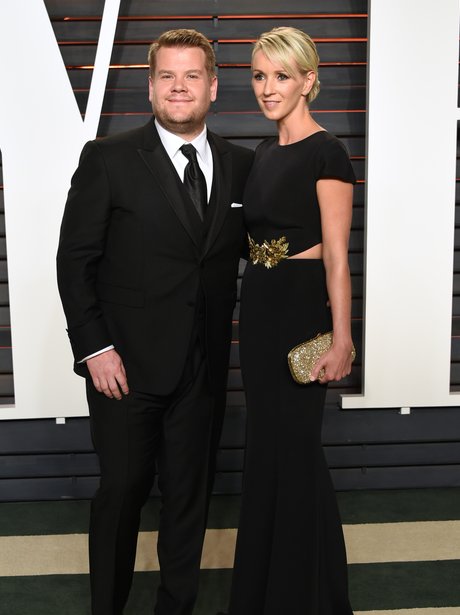 James Corden and Julia Carey