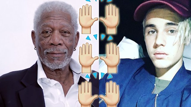 Justin Bieber Morgan Freeman 