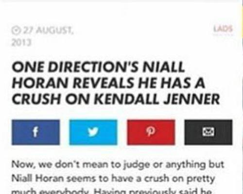 Niall Crush on Kendall Jenner