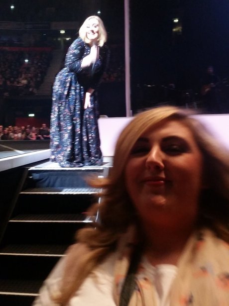 Adele photobomb with Kerry Scott