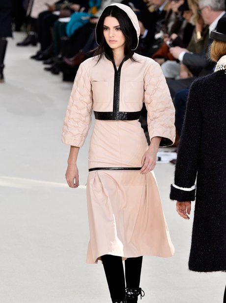 Kendall Jenner walks the Chanel catwalk during PFW