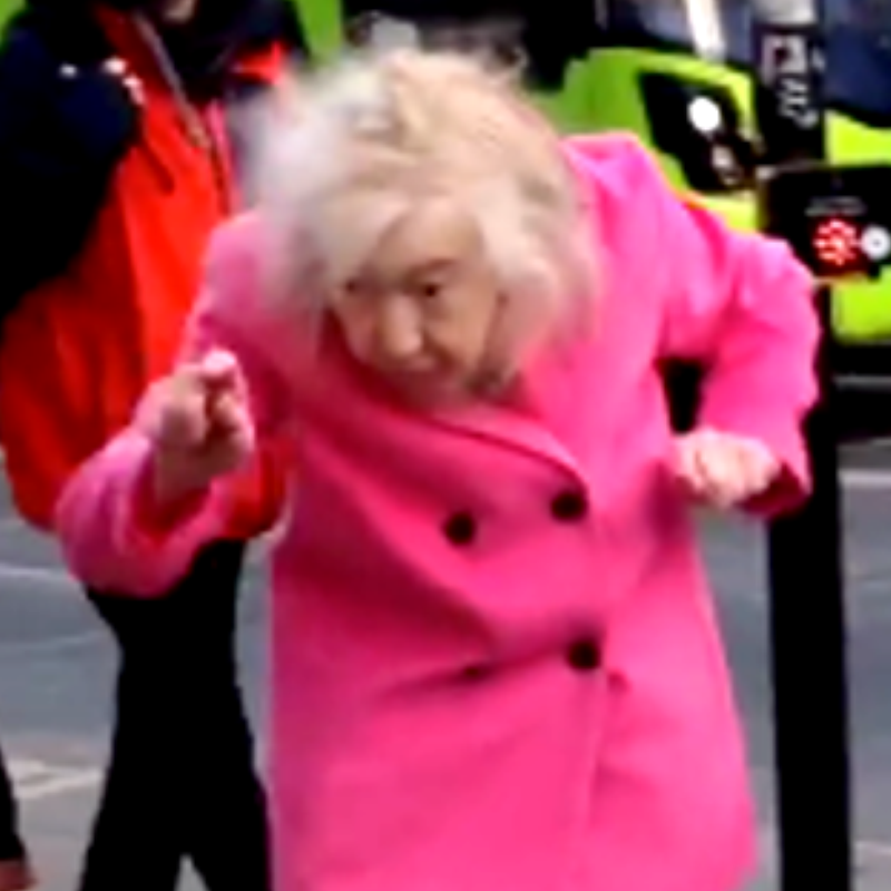 old lady dancing