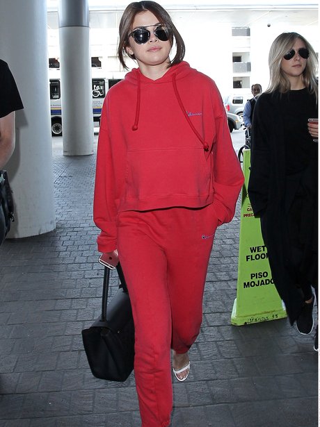 Selena Gomez leaving LAX airport before Paris Fash