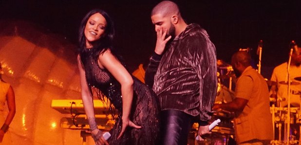 Drake and Rihanna on stage during ANTI World Tour