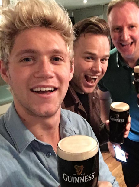 Niall Horan celebrates St Patricks Day with Olly M