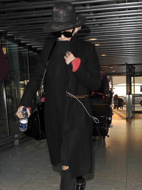 Rita Ora in Heathrow airport