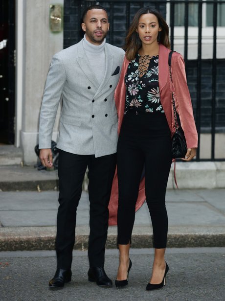 Rochelle and Marvin Humes outside 10 Downing Stree