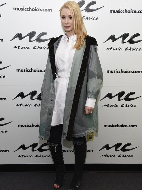 Iggy Azalea vists Music Choice in cool parka
