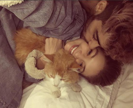 Zayn Malik and Gigi Hadid cuddling in bed