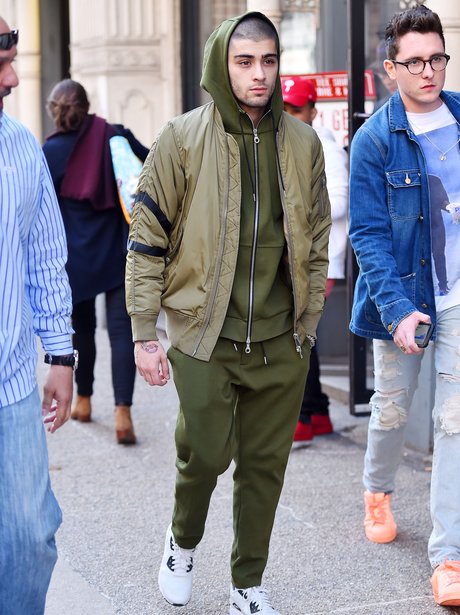 Zayn Malik in weird green tracksuit