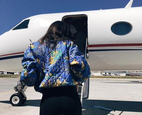 Kendall Jenner boarding private jet