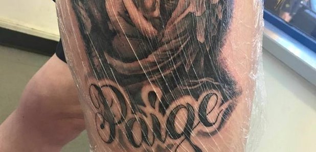 Tribute tattoo to Paige