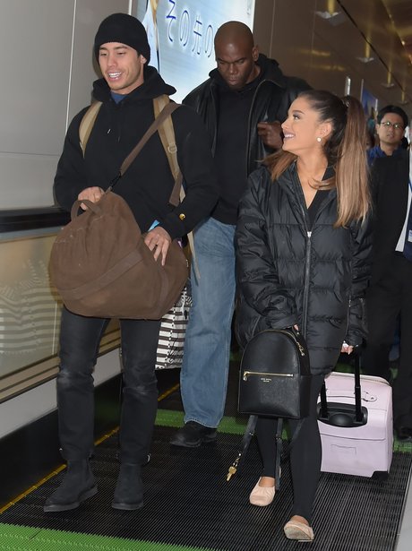 Ariana Grande looks lovingly at her boyfriend