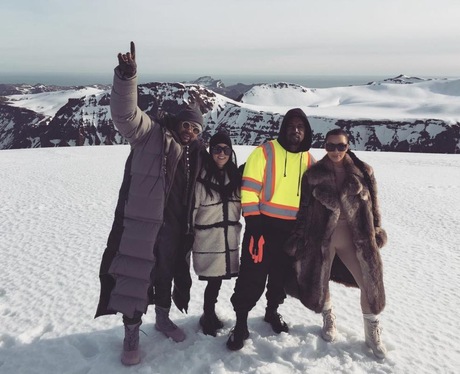 Kanye West dressed as a dustbin man