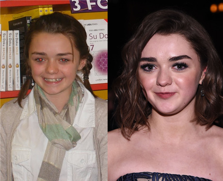 Game of Thrones then and now Maisie Williams
