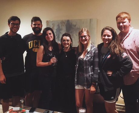 Maisie Williams gatecrashes Game of Thrones party