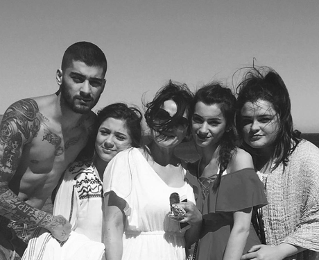 Zayn with his family on holiday