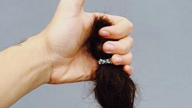 Harry Styles ponytail chop