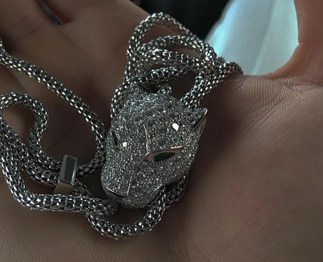 Justin Bieber shows off brand new Cartier necklace