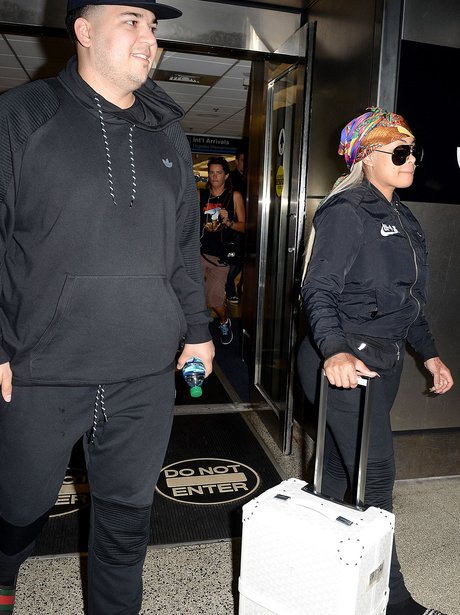 Blac Chyna and Rob Kardashian land in Miami to cel