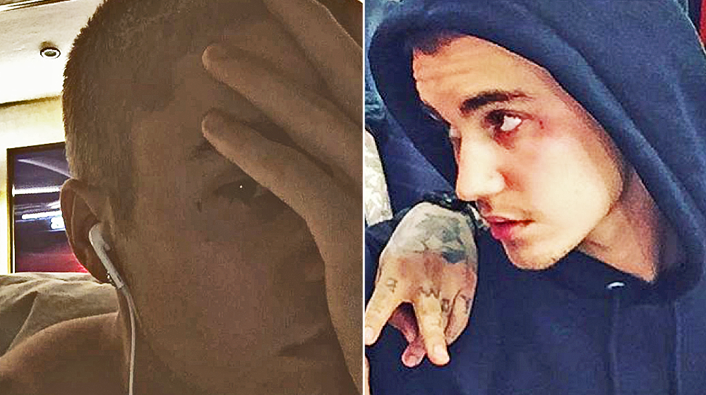 Justin Bieber and the riddle of the new tattoo Grace eyebrow ink  disappears on outing  Daily Mail Online