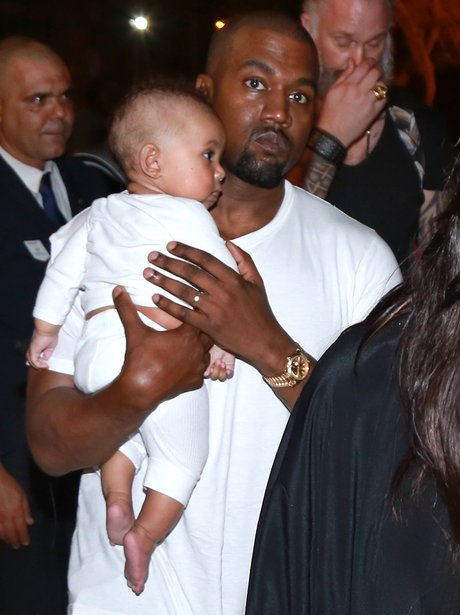 Kanye West with Saint in Cuba