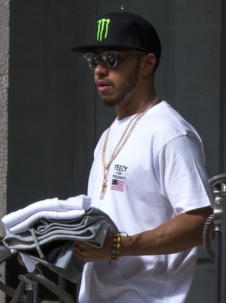 Lewis Hamilton wears 'Yeezy For President' t-shirt