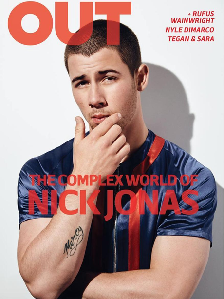 Nick Jonas on the cover of Out Magazine