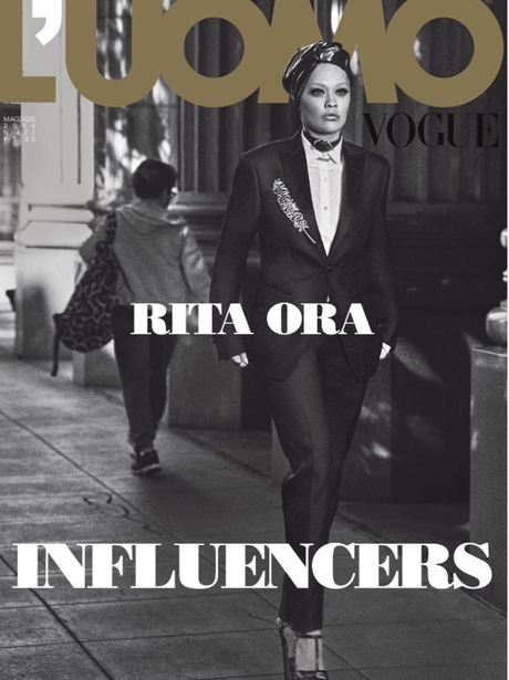 Rita Ora on the cover of L'Uomo Vogue