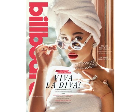 Ariana Grande on the cover of Billboard magazine
