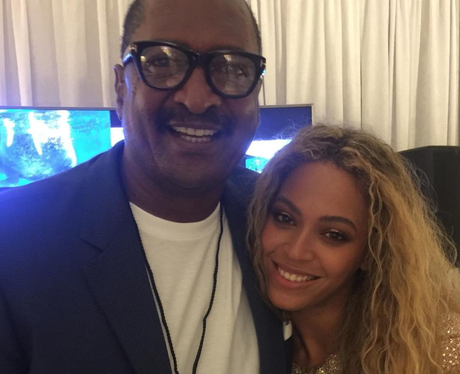 Beyonce and her Dad backstage