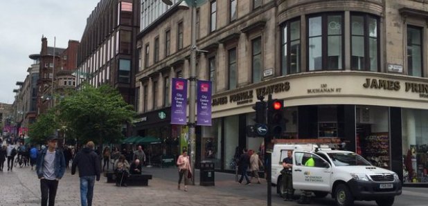 Scene after power surge in Glasgow city centre