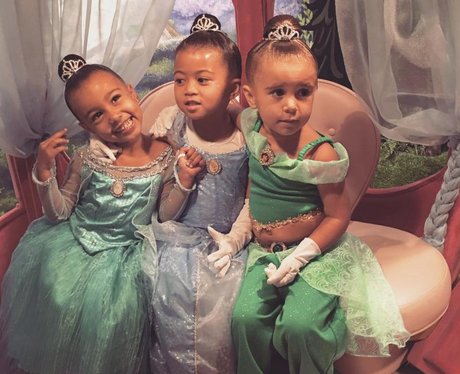 North West and Penelope Disick get a princess make