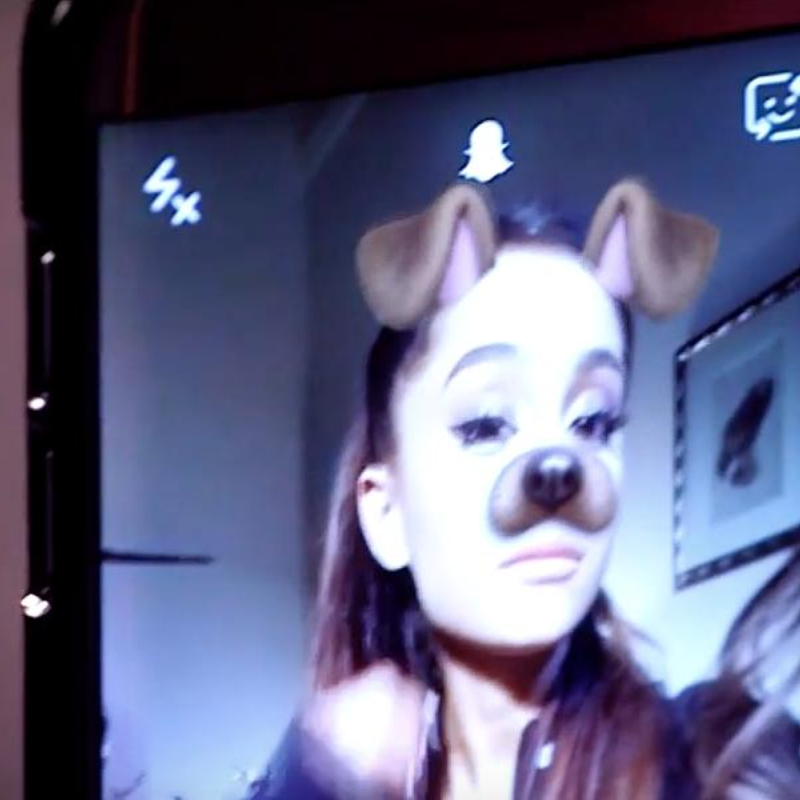 Behold the terror of the dog face filter in Ariana Grande's