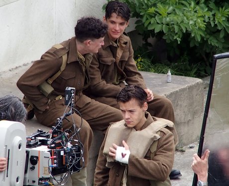 Harry Styles on set of 'Dunkirk'