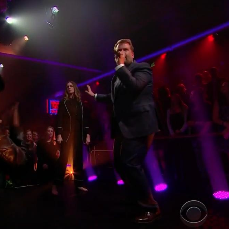 James Corden Drop the Mic With Anne Hathaway