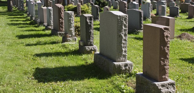 Graveyard stock image