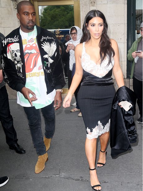 Kim Kardashian and Kanye West head out to celebrat