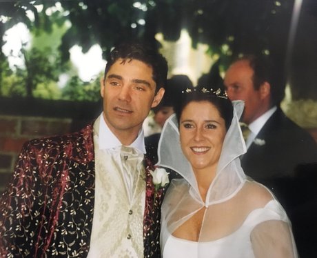 Steph and Dom throwback photo from their wedding