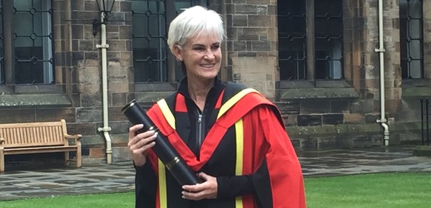 Judy Murray gets her degree at Glasgow Uni