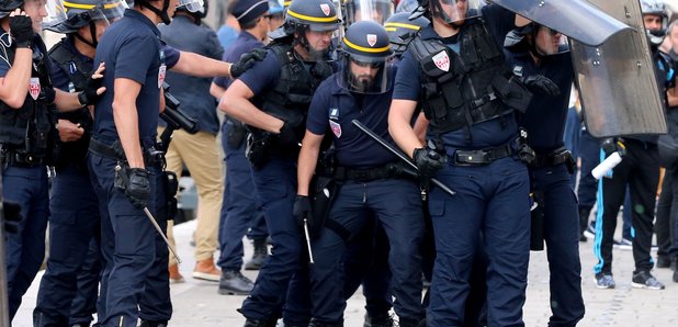 Riot police in Marseille at Euro 16