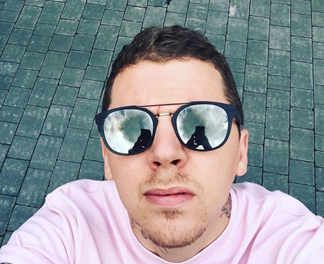 Professor Green enjoys the sun