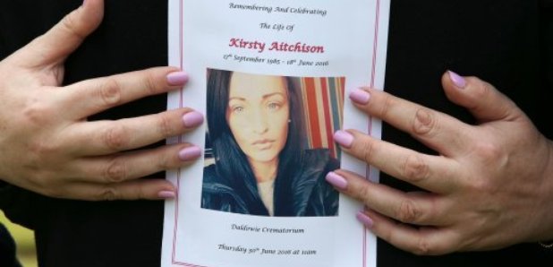 Mourner at Kirsty Aitchison's funeral