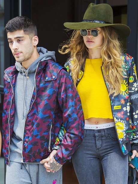 Gigi Hadid and Zayn Malik contrast in bold jackets