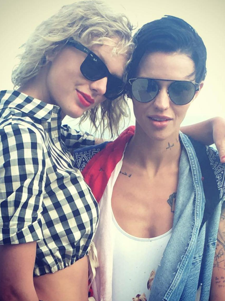 Ruby Rose cosies up to new BFF Taylor Swift