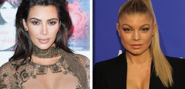 Kim Kardashian and Fergie Side By Side