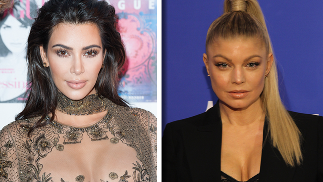 Kim Kardashian and Fergie Side By Side